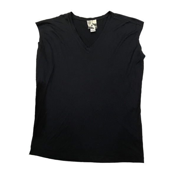 CO-OP Barneys New York Women's V-Neck 100% Silk Black Tank Top, Size Small, EUC - Picture 1 of 6